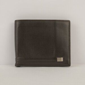 Ferragamo Smooth Leather Bifold Wallet, Dark Brown